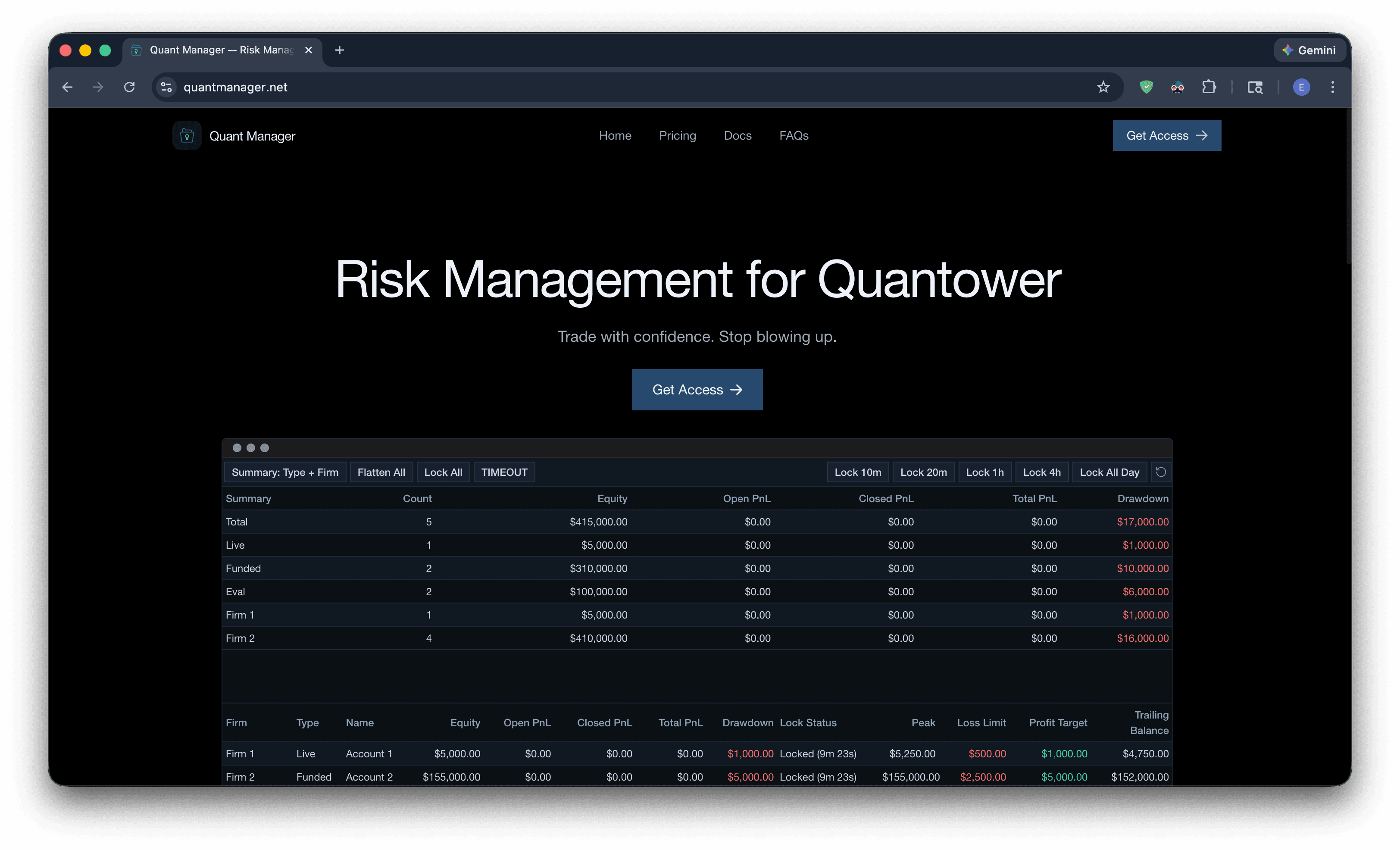 Quant Manager screenshot